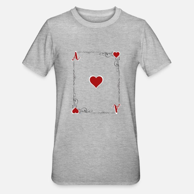 - Das ist ein Herz. - Unisex Polycotton T-Shirt - Grau meliert