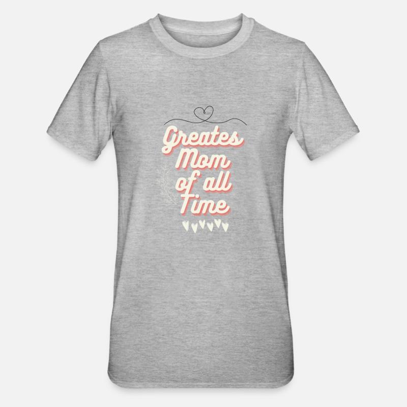 Beste Mutter Design - Unisex Polycotton T-Shirt - Grau meliert