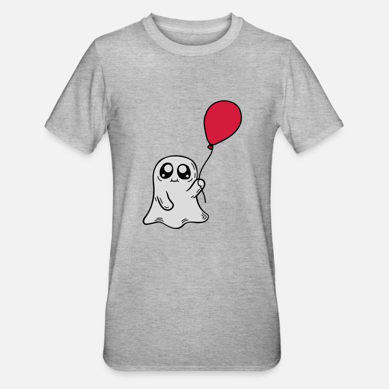 Süßer Geist hält Luftballon - Unisex Polycotton T-Shirt - Grau meliert