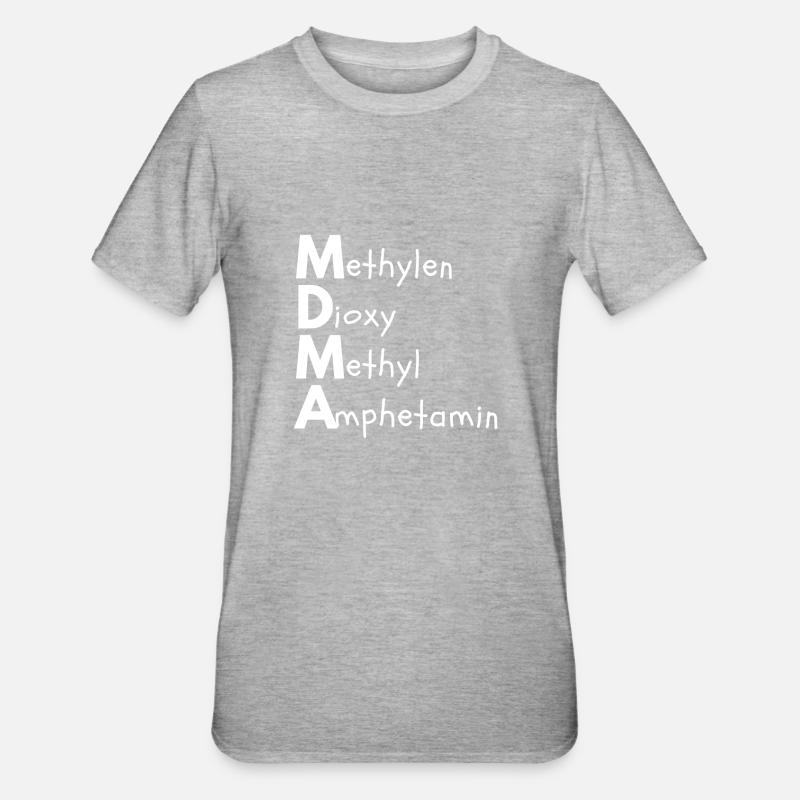 Méthylènedioxyméthylamphétamine - T-shirt polycoton Unisexe - gris chiné