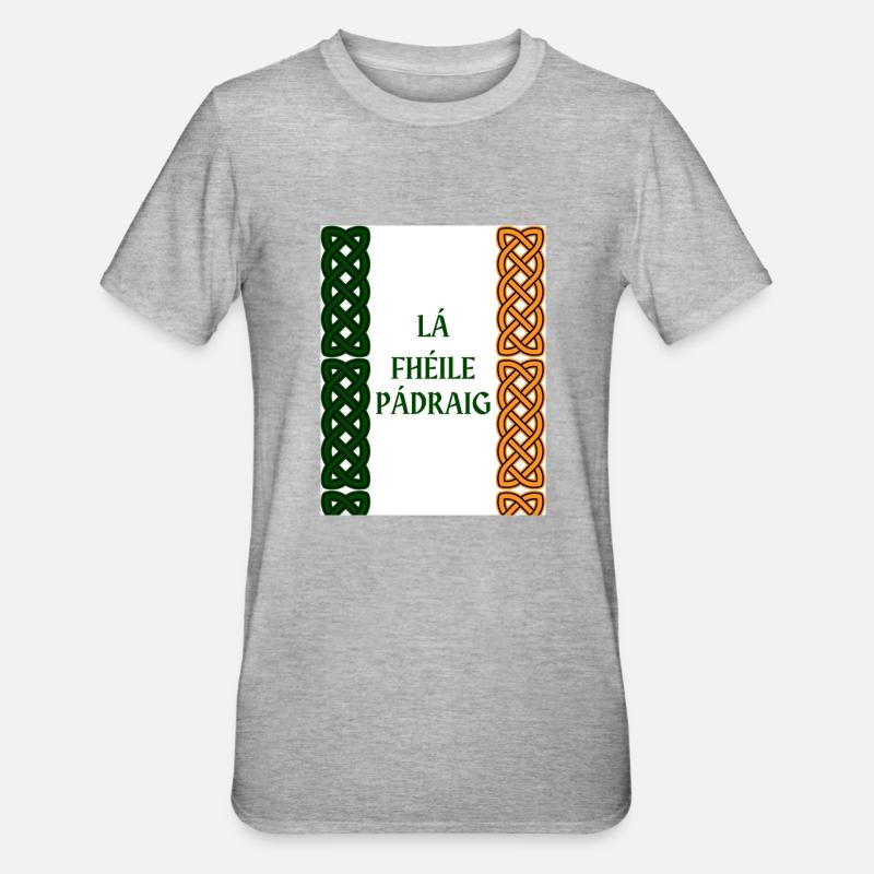 Fête de la Saint-Patrick - T-shirt polycoton Unisexe - gris chiné
