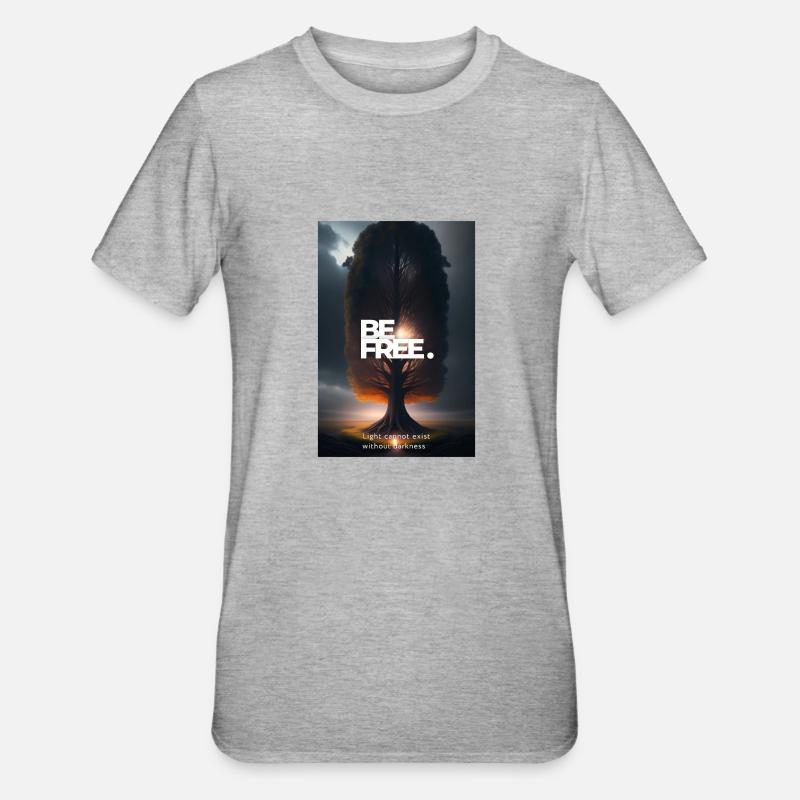Light cannot exist without darkness - Unisex Polycotton T-Shirt - heather grey