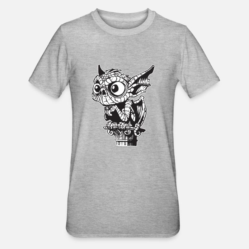 Gargoyle - T-shirt polycoton Unisexe - gris chiné