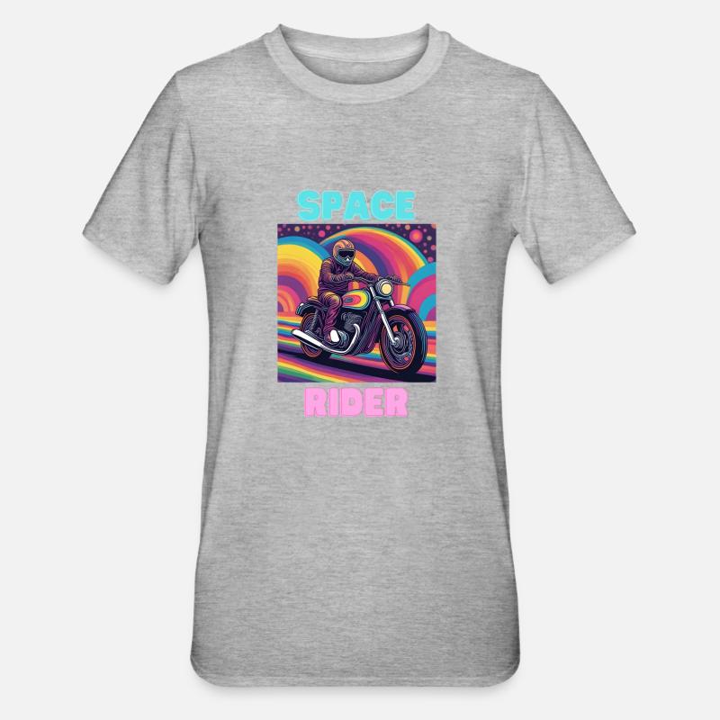 Cavalier de l’espace - T-shirt polycoton Unisexe - gris chiné