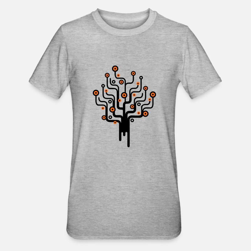 baum2_2f - T-shirt polycoton Unisexe - gris chiné