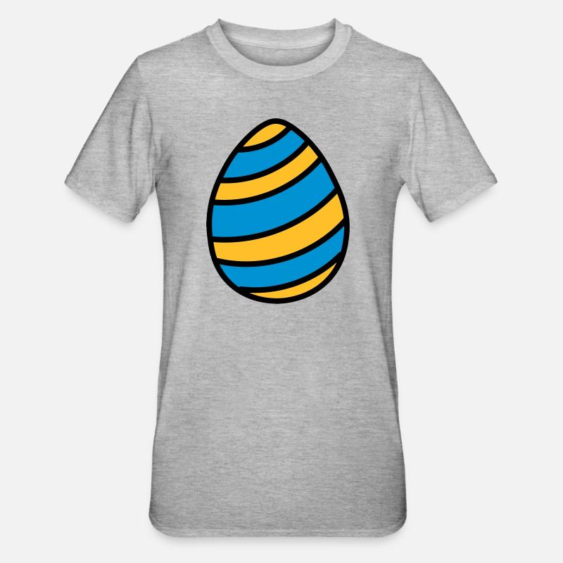 Easter Egg Easter gift idea - Unisex Polycotton T-Shirt - heather grey