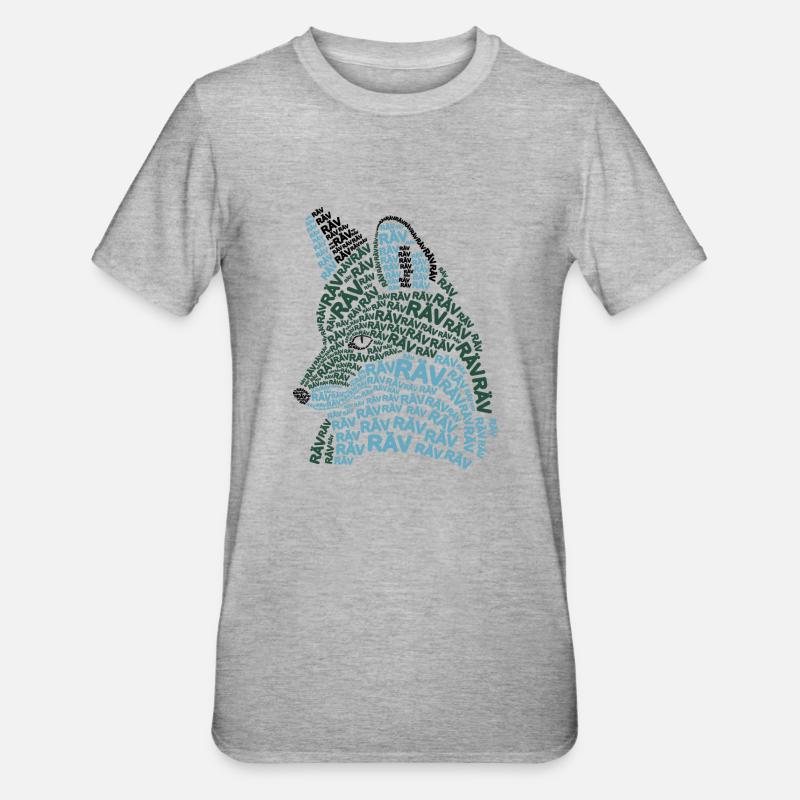 Foxletters - T-shirt polycoton Unisexe - gris chiné