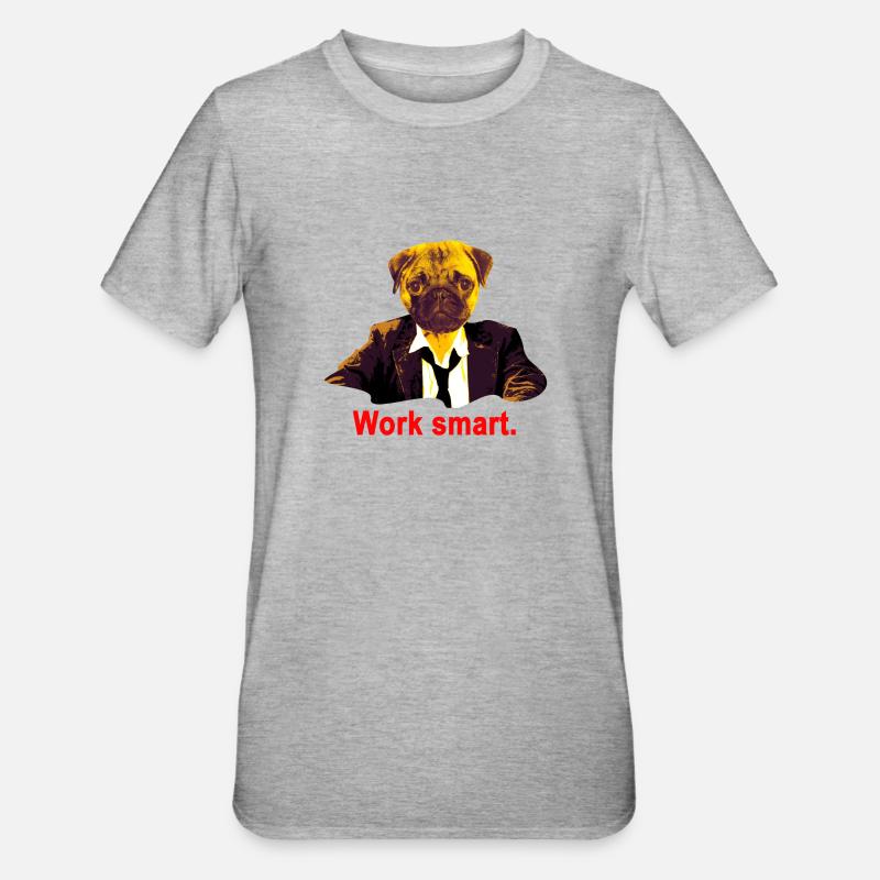 work smart mops - Unisex Polycotton T-Shirt - Grau meliert