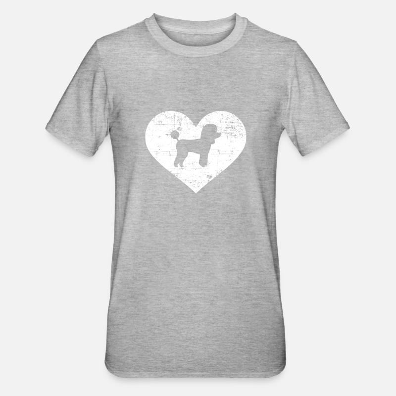 Poodle - Unisex Polycotton T-Shirt - heather grey