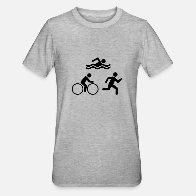 Triathlon - T-shirt polycoton Unisexe - gris chiné