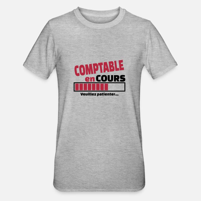comptable en cours - T-shirt polycoton Unisexe - gris chiné