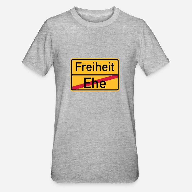 Scheidung - Unisex Polycotton T-Shirt - Grau meliert