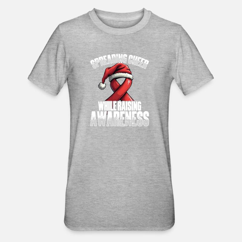 Répandre le bonheur et augmenter - T-shirt polycoton Unisexe - gris chiné