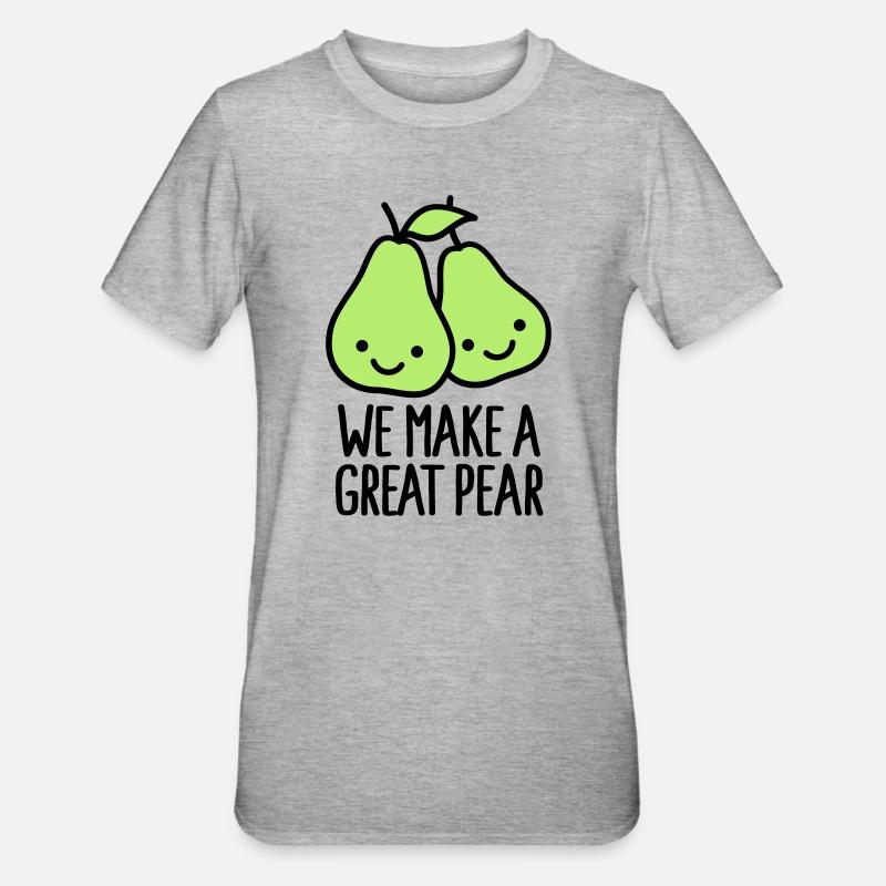 We make a great pear - Unisex Polycotton T-Shirt - heather grey