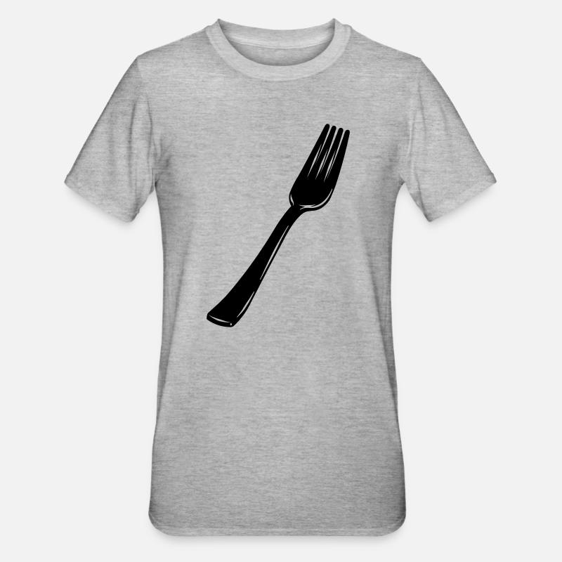 Couverts à la fourchette - T-shirt polycoton Unisexe - gris chiné