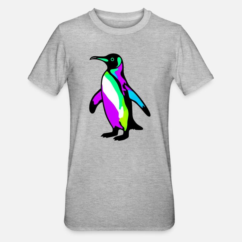 Penguin - Unisex Polycotton T-Shirt - heather grey