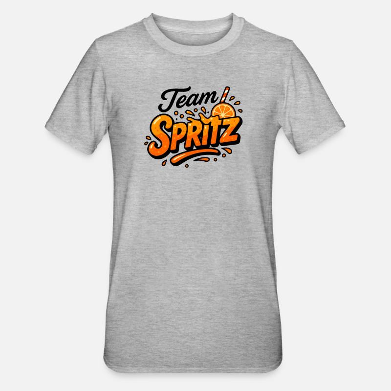 Team Spritz - Maglietta unisex, mix cotone e poliestere - grigio melange