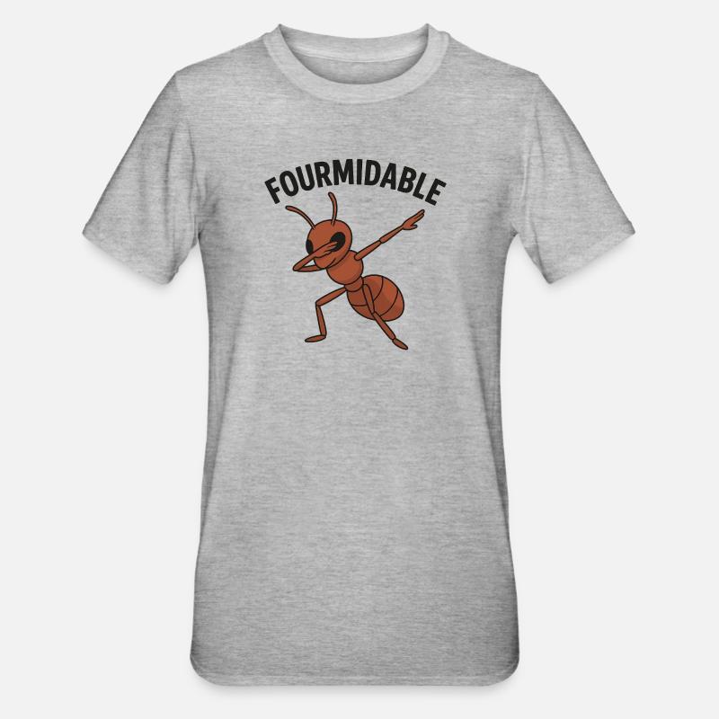 Fourmidable Dab Fourmi - T-shirt polycoton Unisexe - gris chiné