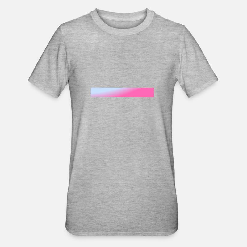 Søjler blå og lyserød gradient - Unisex polycotton T-shirt - grå meleret