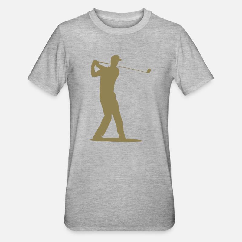 Silhouette de golfeur - Tee Golf - T-shirt polycoton Unisexe - gris chiné