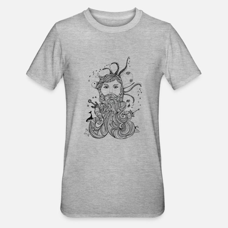 Wassermann - Unisex Polycotton T-Shirt - Grau meliert