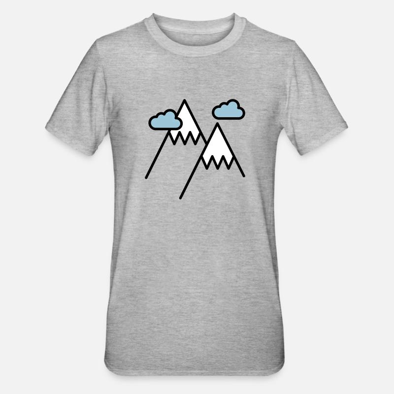 Der Berg ruft - Unisex Polycotton T-Shirt - Grau meliert