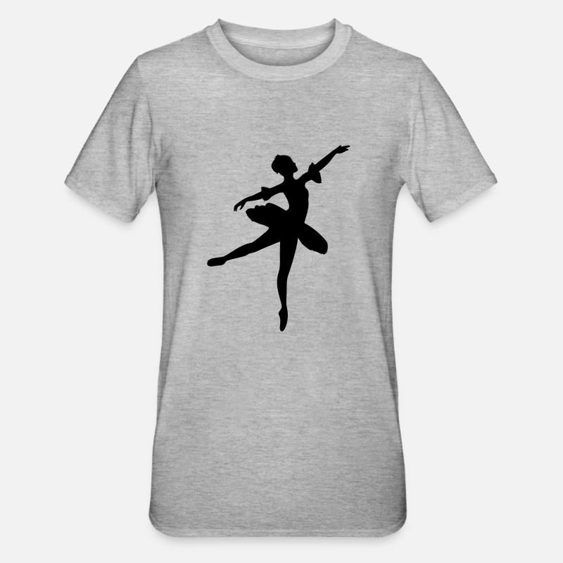 Vector Ballet dancer Silhouette - Unisex Polycotton T-Shirt - heather grey