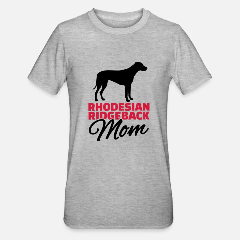 Rhodesian Ridgeback Mom - Unisex Polycotton T-Shirt - heather grey