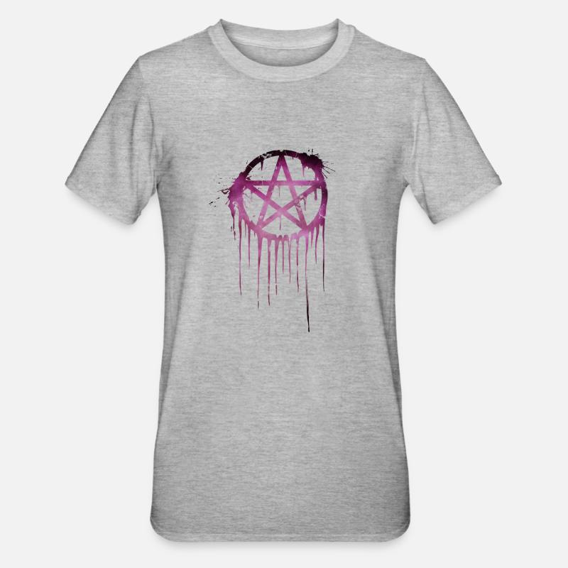Pentagram Splash 2 - T-shirt polycoton Unisexe - gris chiné