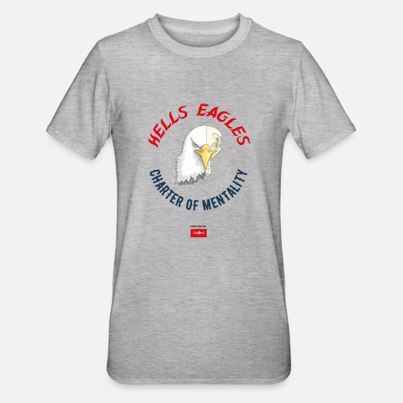 1 HELLS EAGLES CoM - Unisex Polycotton T-Shirt - heather grey