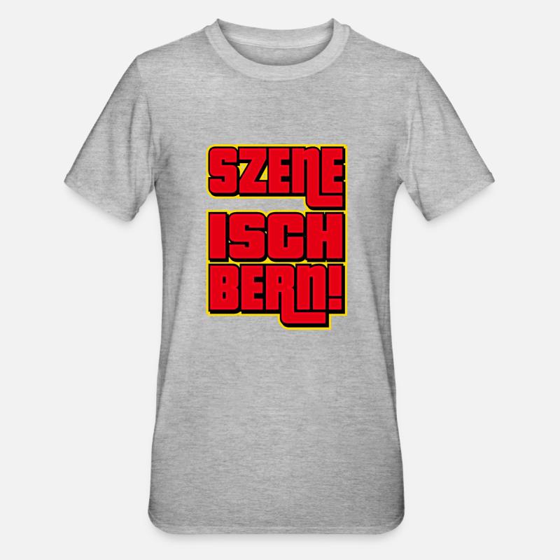 Szene Isch Bern - Unisex Polycotton T-Shirt - Grau meliert