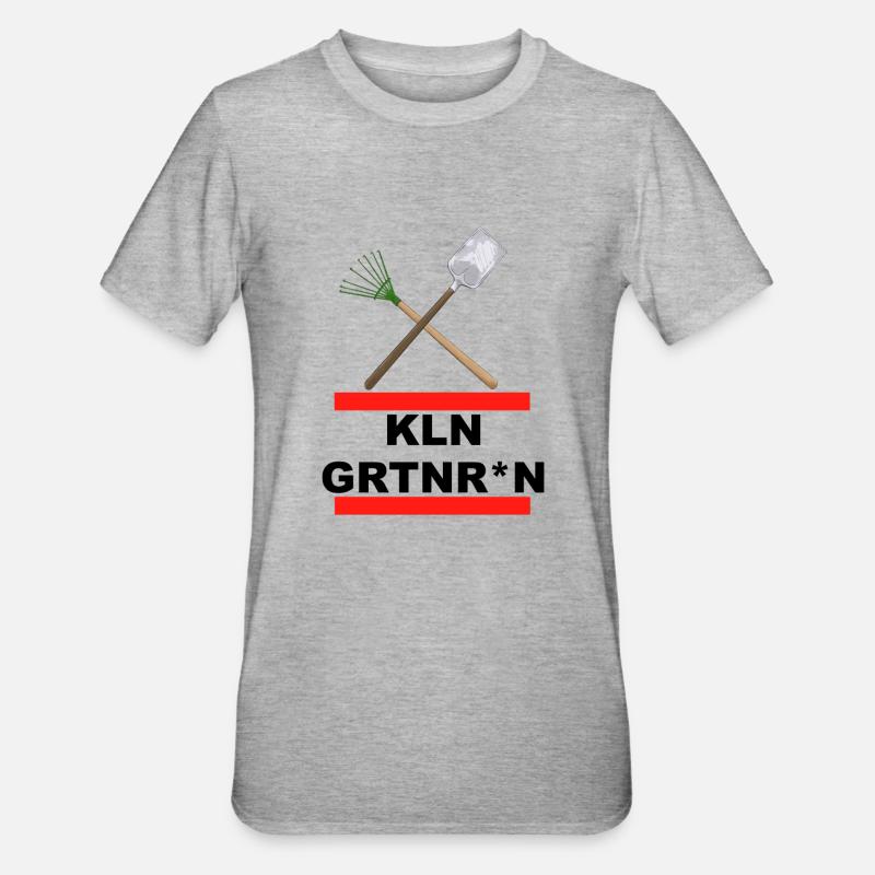 Kleingarten - Kleingärtner*in - Unisex Polycotton T-Shirt - Grau meliert