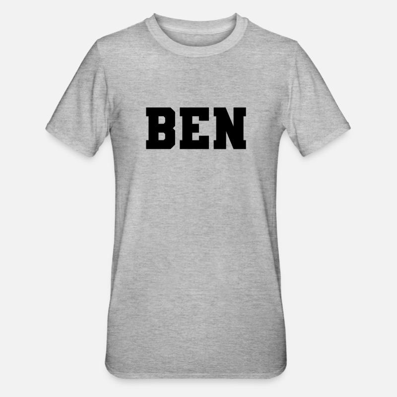 Nom - Ben - T-shirt polycoton Unisexe - gris chiné