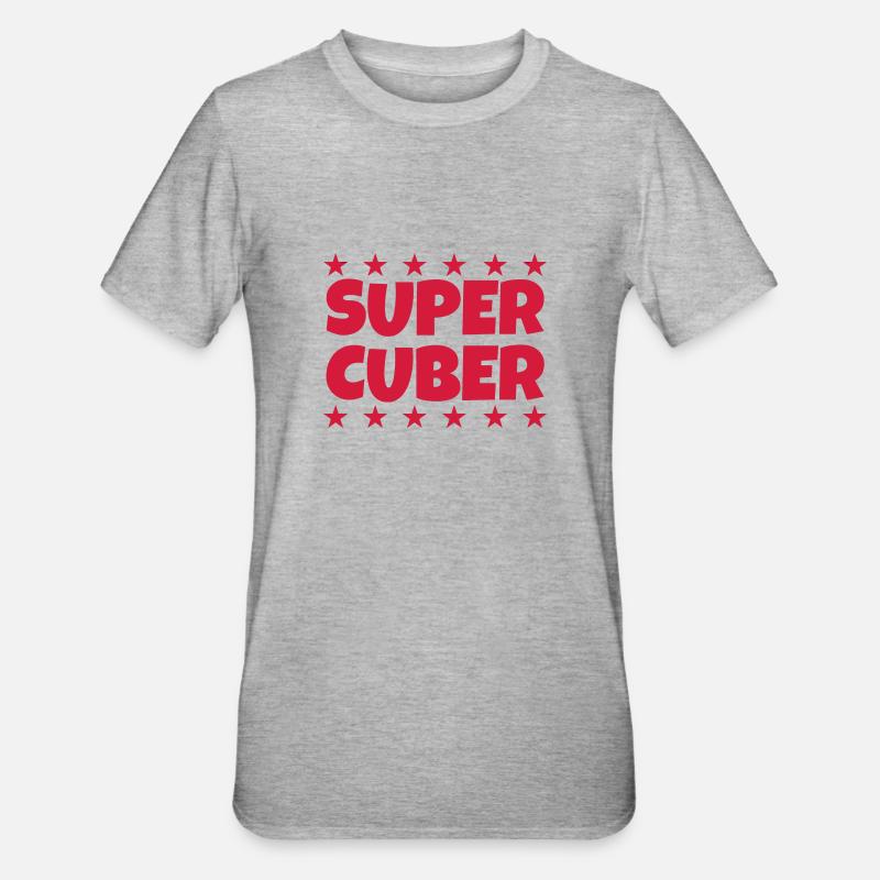 Cubing / Cube / Cuber / Speedcubing - Unisex Polycotton T-Shirt - Grau meliert
