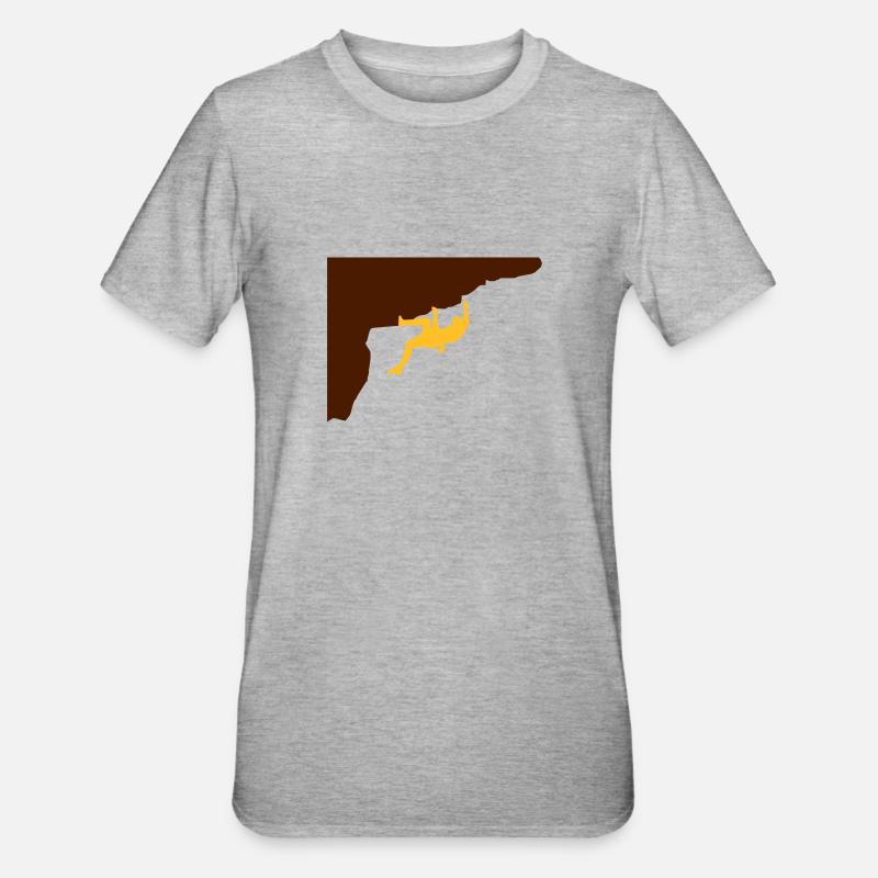 Klettern - Unisex Polycotton T-Shirt - Grau meliert