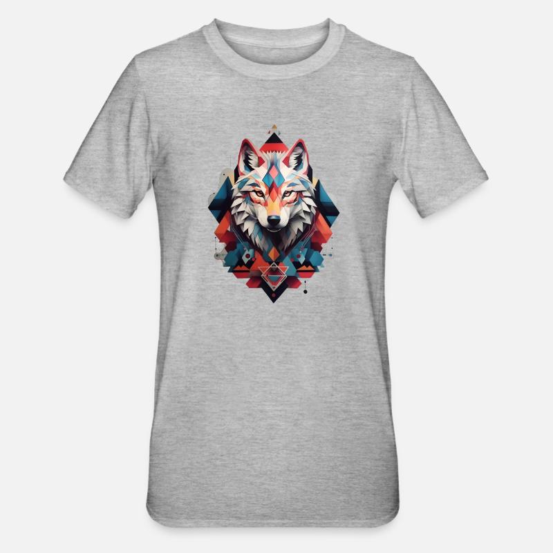 Der Wolf in dir. - Unisex Polycotton T-Shirt - Grau meliert