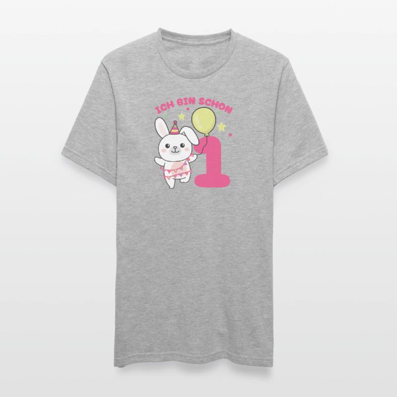 Ich bin schon 1 Hasen Geburtstags Kinder Unisex Polycotton T-Shirt