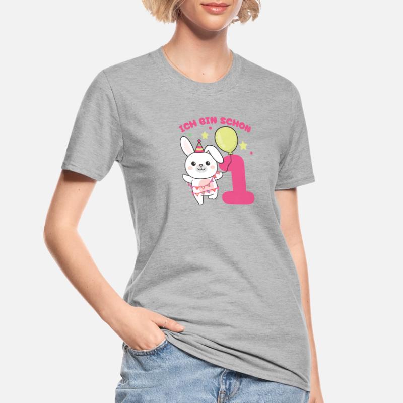 Ich bin schon 1 Hasen Geburtstags Kinder Unisex Polycotton T-Shirt