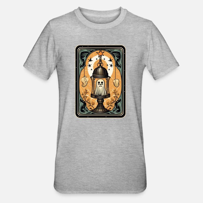 Fantôme dans une cage Cage de Tarot - T-shirt polycoton Unisexe - gris chiné