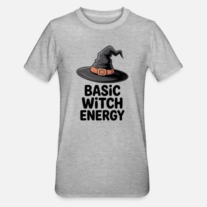 Basic Witch Energy - Unisex Polycotton T-Shirt - heather grey