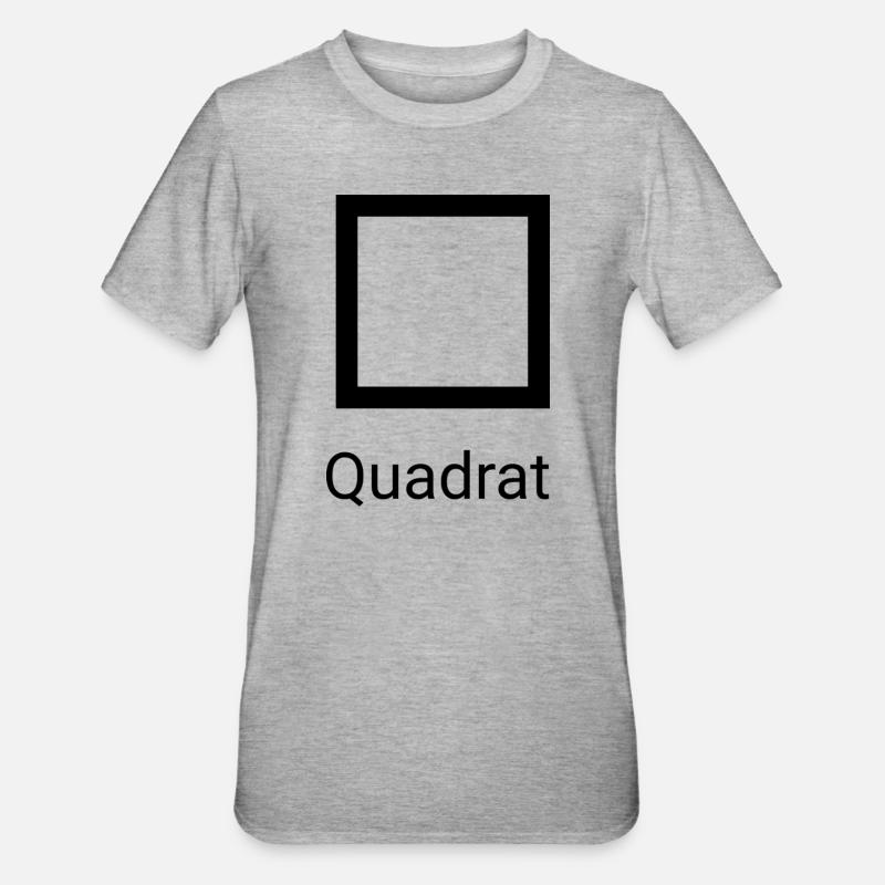 LiGu Design - Square - with Font - Unisex Polycotton T-Shirt - heather grey