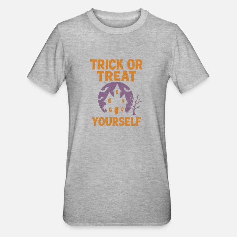 Süßes oder Saures selber - Unisex Polycotton T-Shirt - Grau meliert