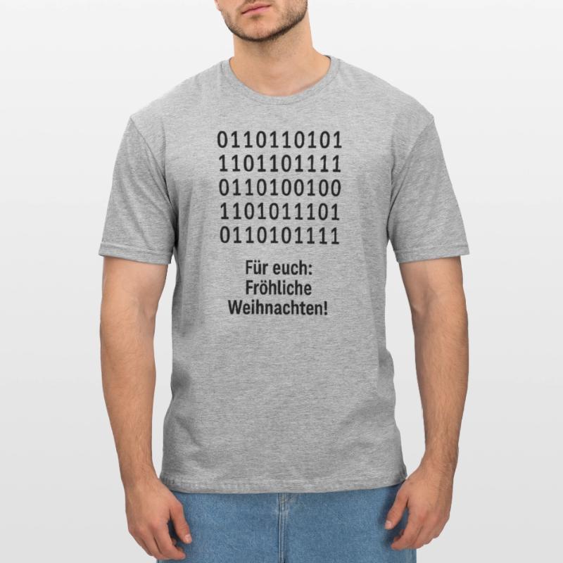 Christmas Code Binary Pattern Unisex Polycotton T-Shirt