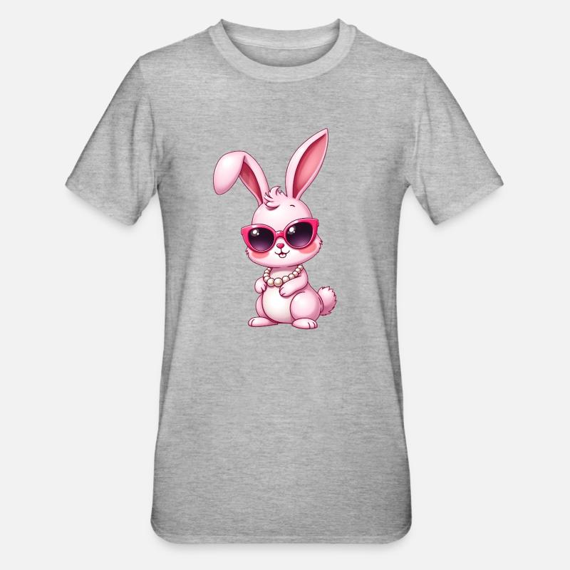 Lapin - T-shirt polycoton Unisexe - gris chiné