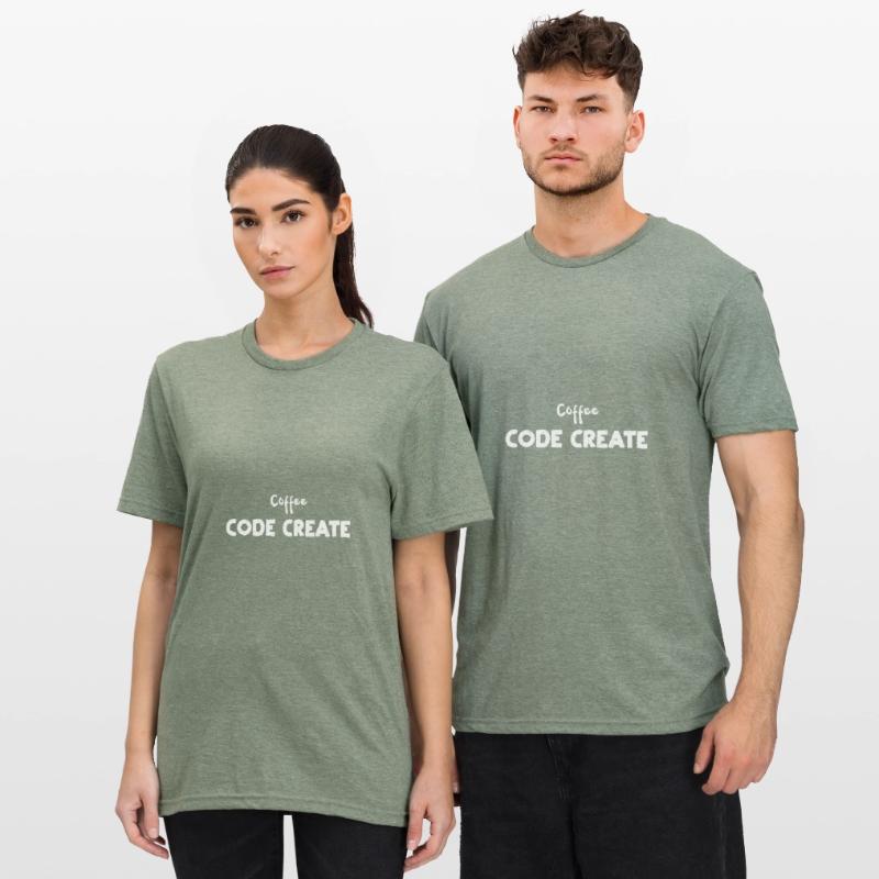 Coffee Code Create - Coding Unisex Polycotton T-Shirt