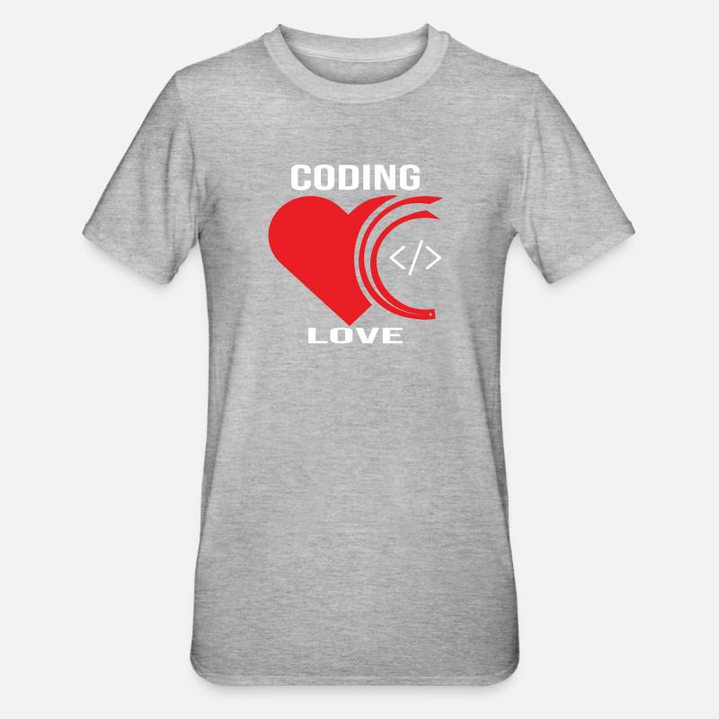Softwareentwickler Programmierer Geschenk - Unisex Polycotton T-Shirt - Grau meliert