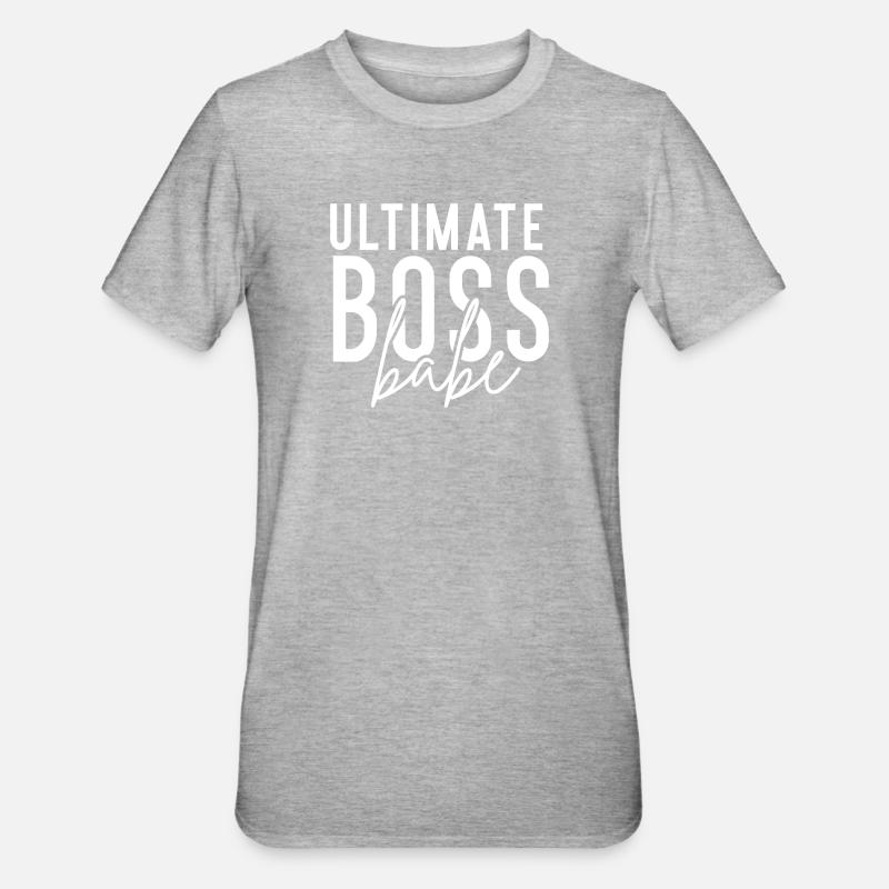 Mama Ehefrau Chef - Unisex Polycotton T-Shirt - Grau meliert