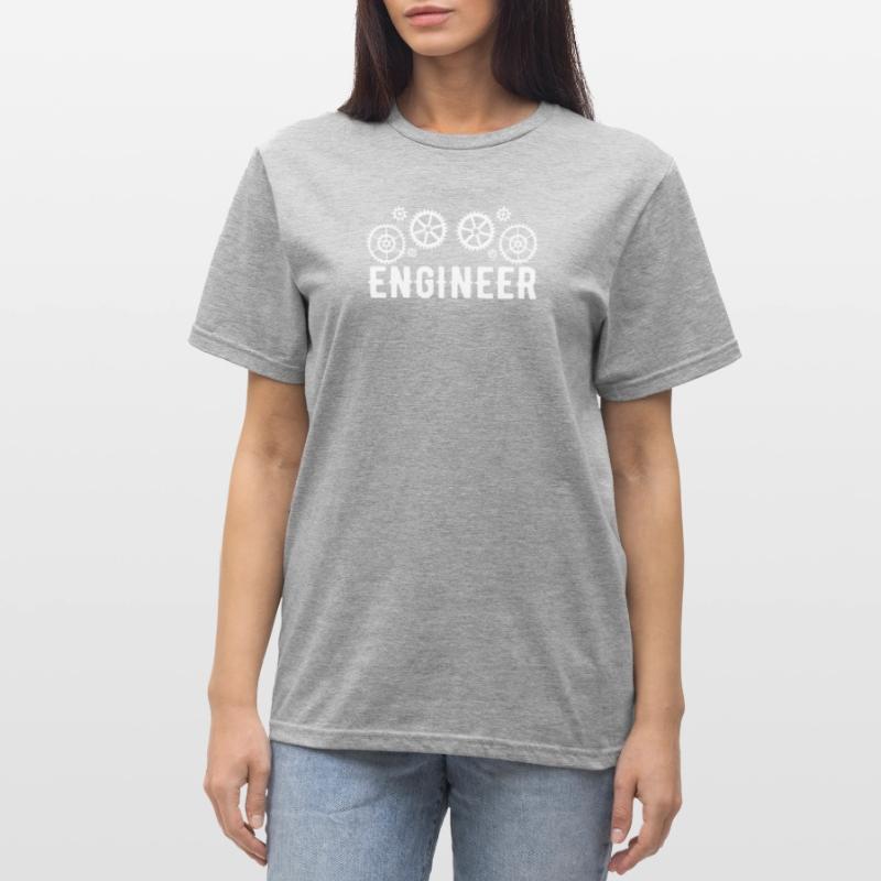 Engineer Brain Mechanical Engineering Electrical Engineering Math Unisex Polycotton T-Shirt