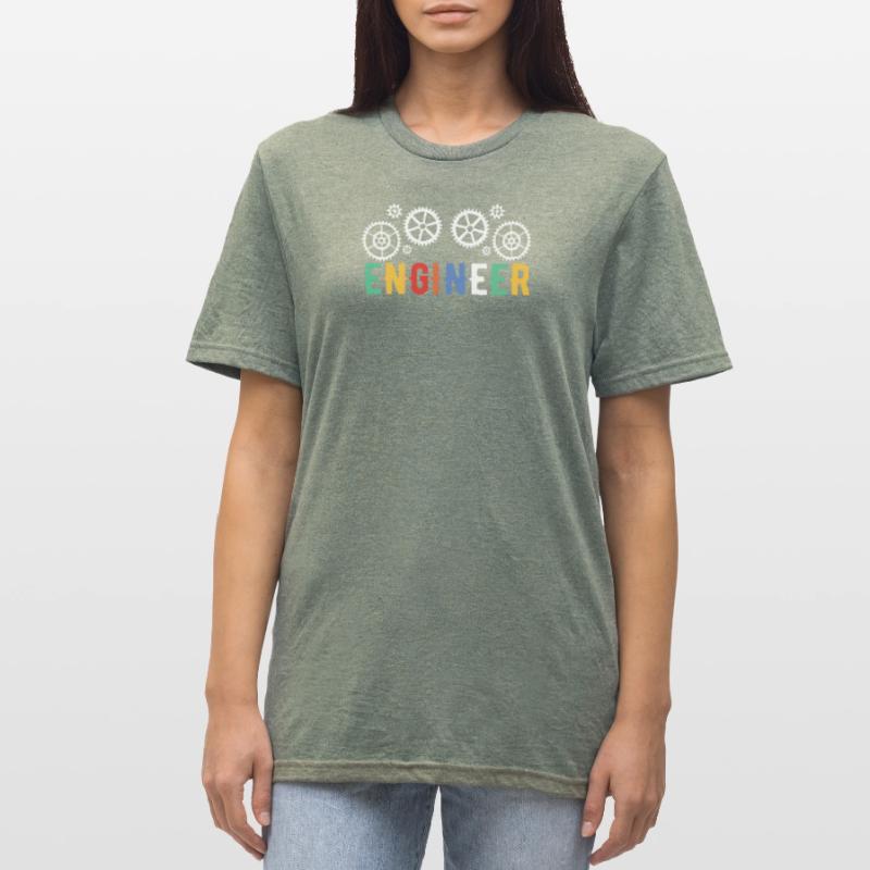 Engineer Brain Mechanical Engineering Electrical Engineering Math Unisex Polycotton T-Shirt