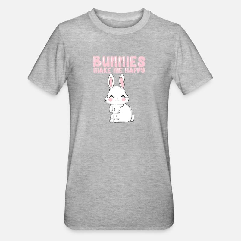 Lapins Amour d’animal - T-shirt polycoton Unisexe - gris chiné